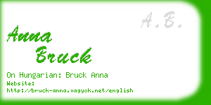 anna bruck business card